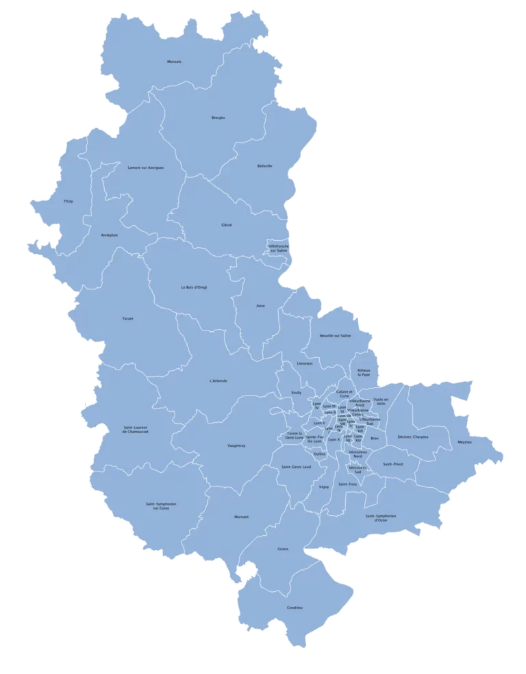 Notre zone d’intervention - Tout le Rhône