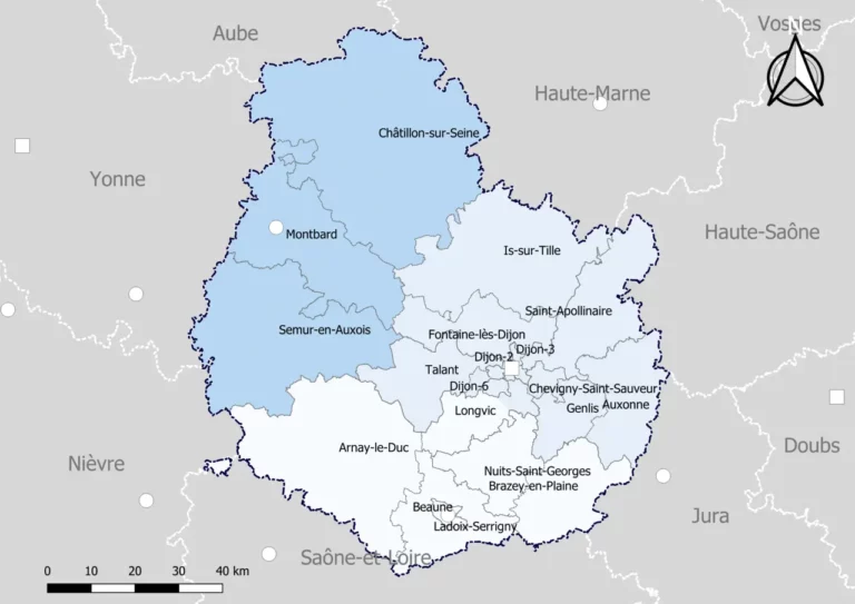 Notre zone d’intervention - Dijon et toute la Côte d'Or